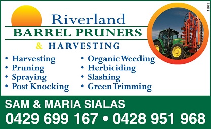 banner image for Riverland Barrel Pruners & Harvesting