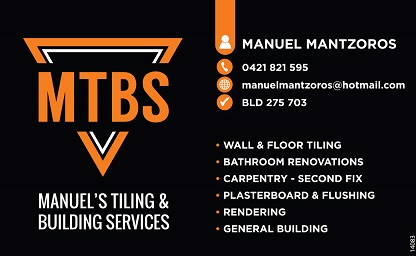 banner image for Manuel's Tiling & Building Services