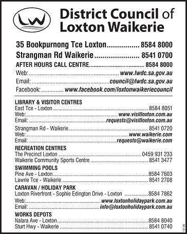 banner image for District Council Of Loxton Waikerie