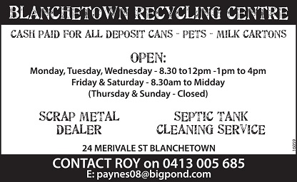 banner image for Blanchetown Recycling Centre