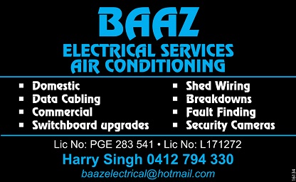 banner image for BAAZ Electrical Services