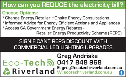 banner image for Eco Tech Riverland - Power Saving